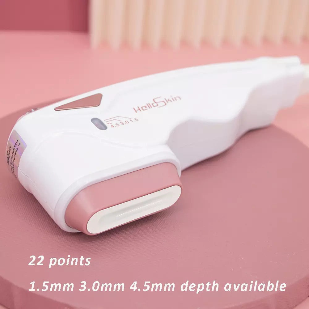 Depths available, hello skin Mini HIFU Ultrasound Machine