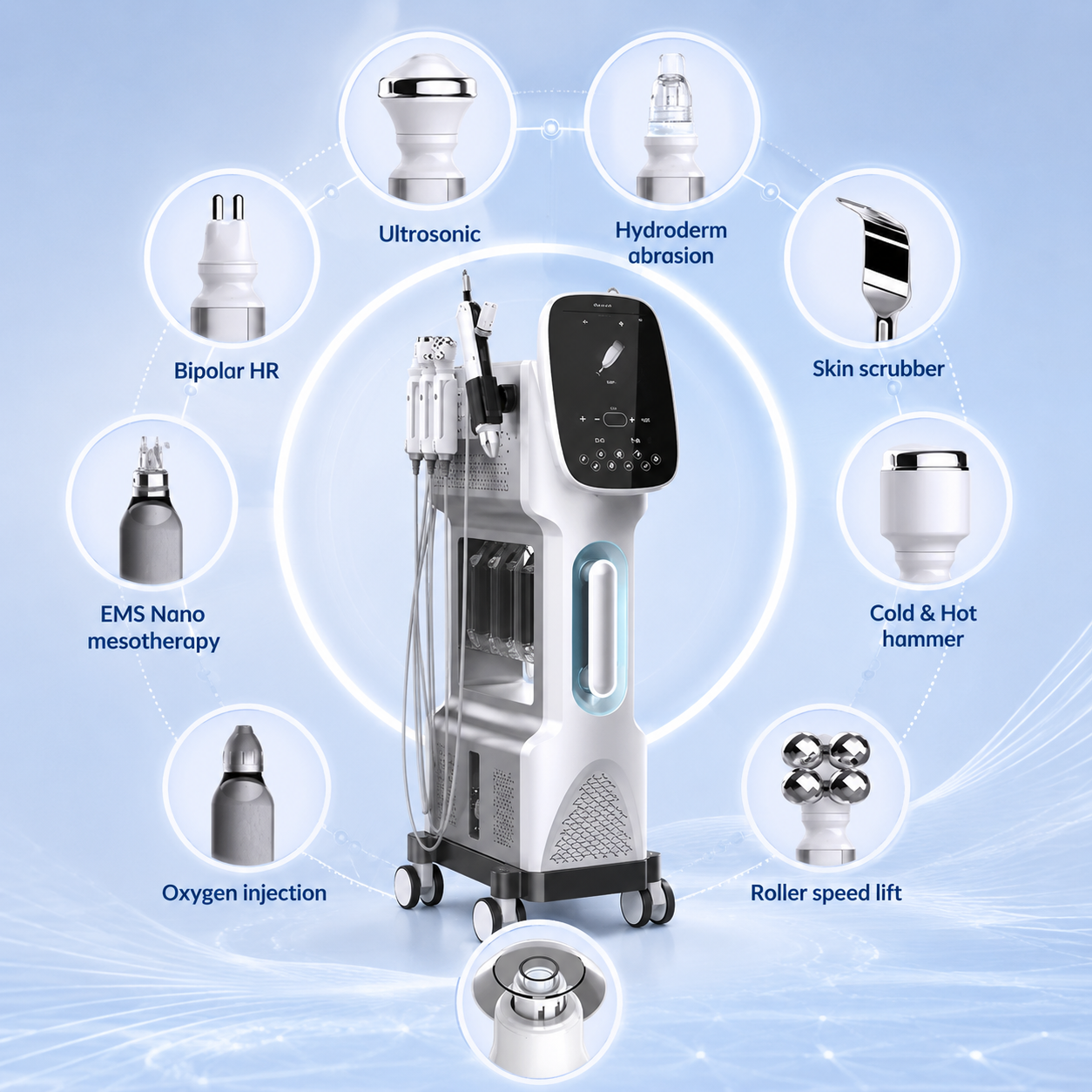 9-in-1 Hydro Facial Machine with Vortex Fusion - Super Ellipse