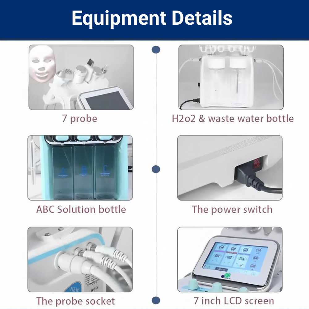 7-in-1 Hydro Dermabrasion Facial Machine with LED – Latest Generation