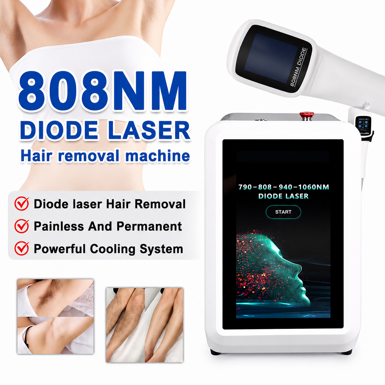 Professional Diode Laser Hair Removal Machine – LumiLASE
