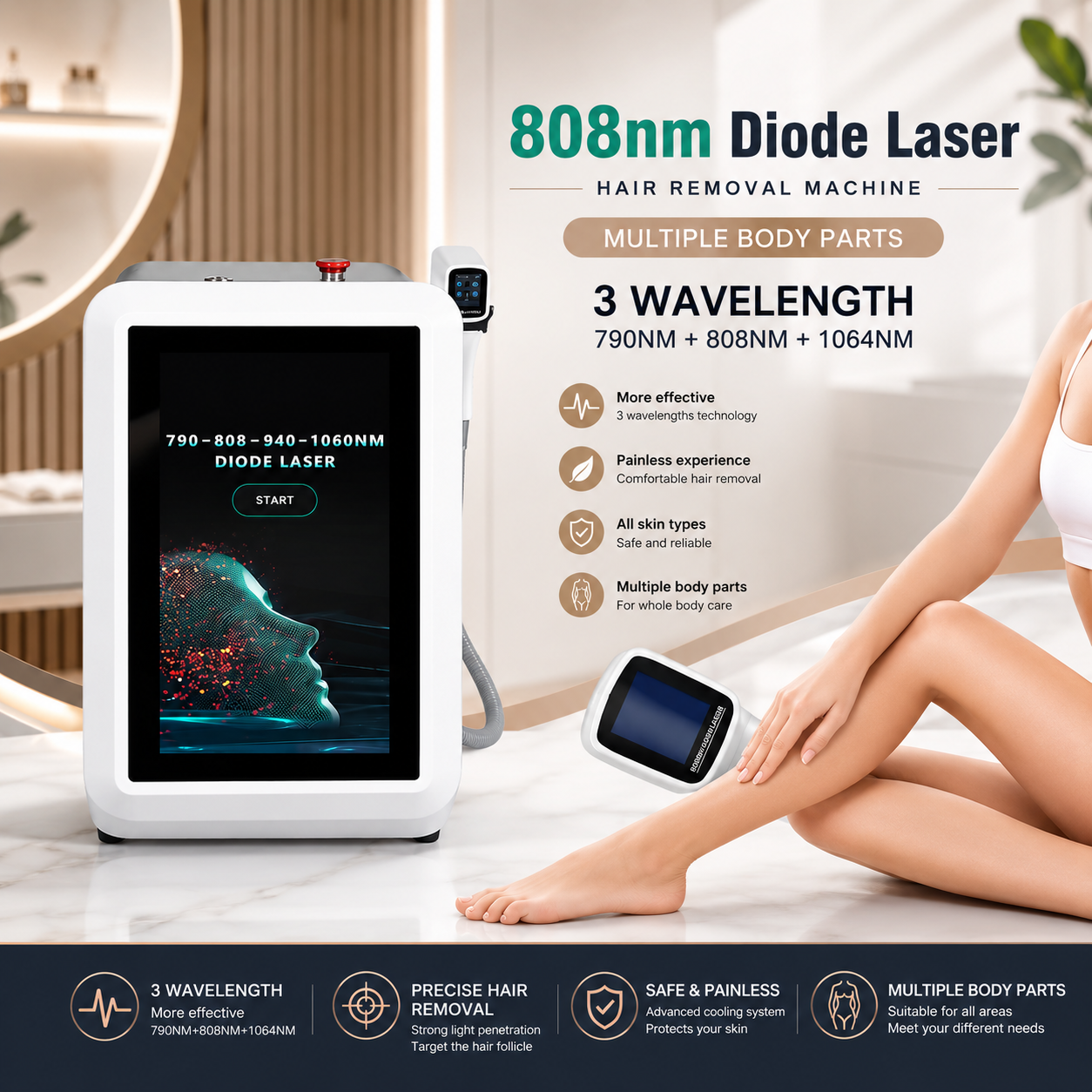 Professional Diode Laser Hair Removal Machine – LumiLASE