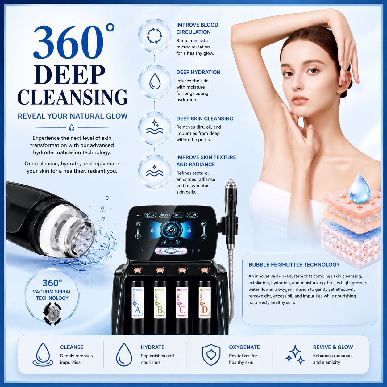H2Glow 2-in-1 Hydra Facial System