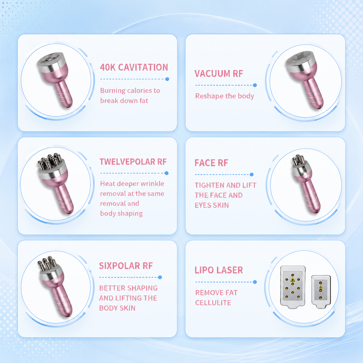 Lipo Laser 40K Cavitation Slimming Machine 6 in 1