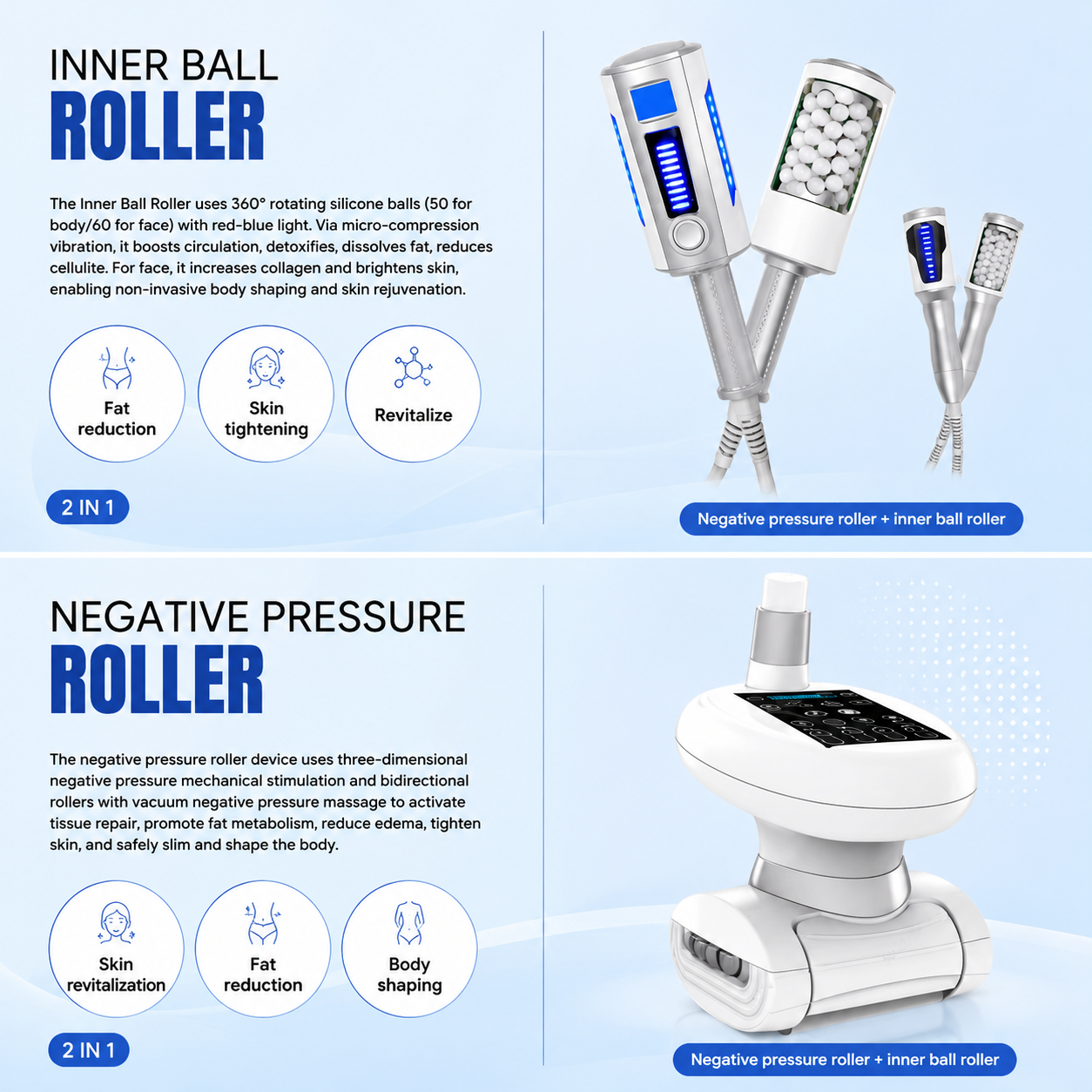 LipoRoll™ 2-in-1 Vacuum & Ball Roller Body Sculpting System