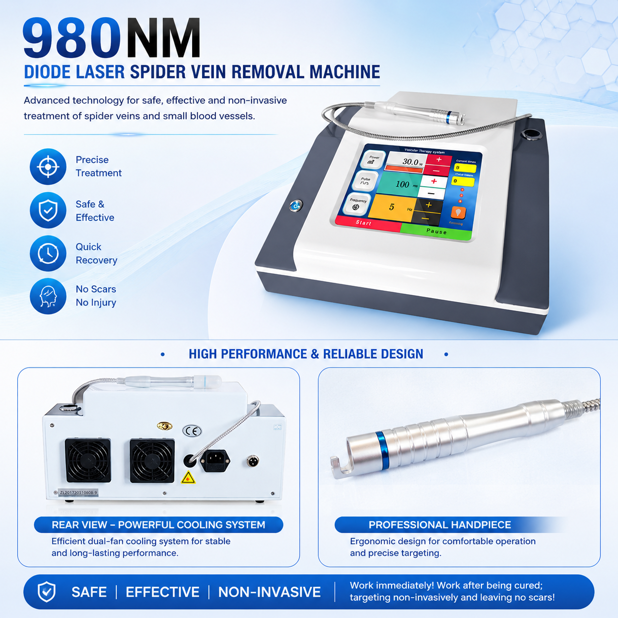 Spider Veins Laser Removal Machine 980nm Diode Laser